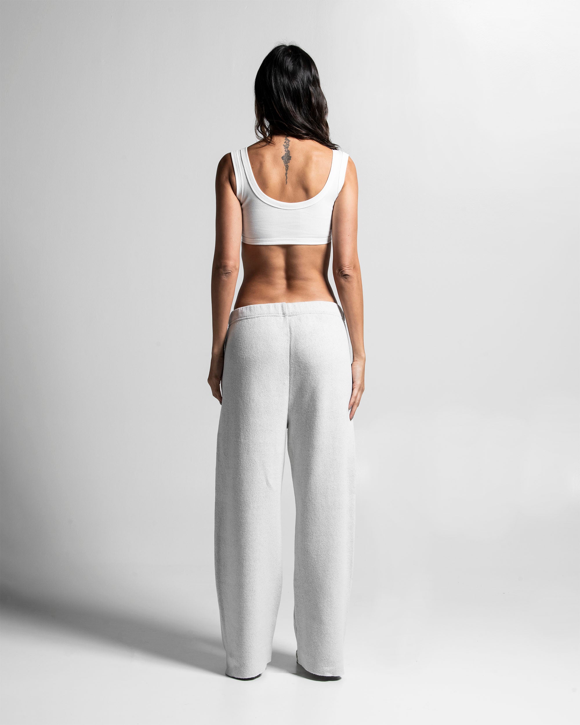Knit Pant Blanco Con Azul - Unisex