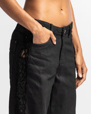 Waxed Lace Jeans