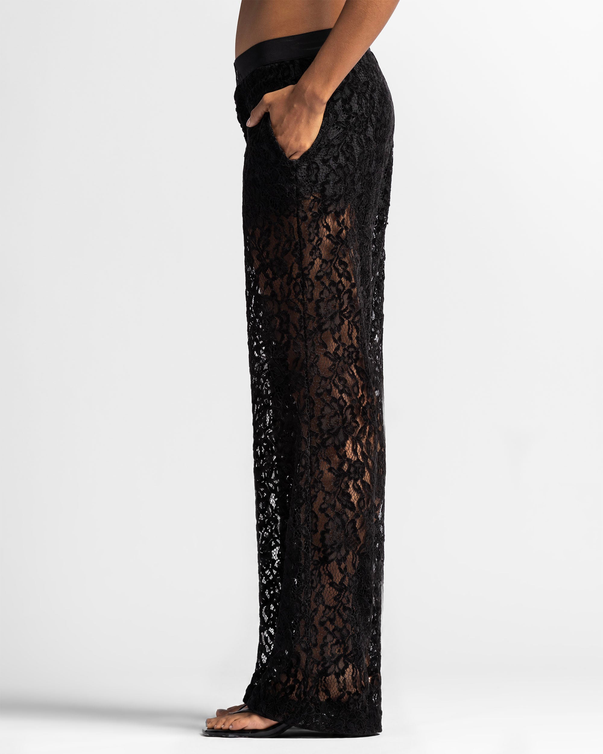Lace Straight Pant Mujer