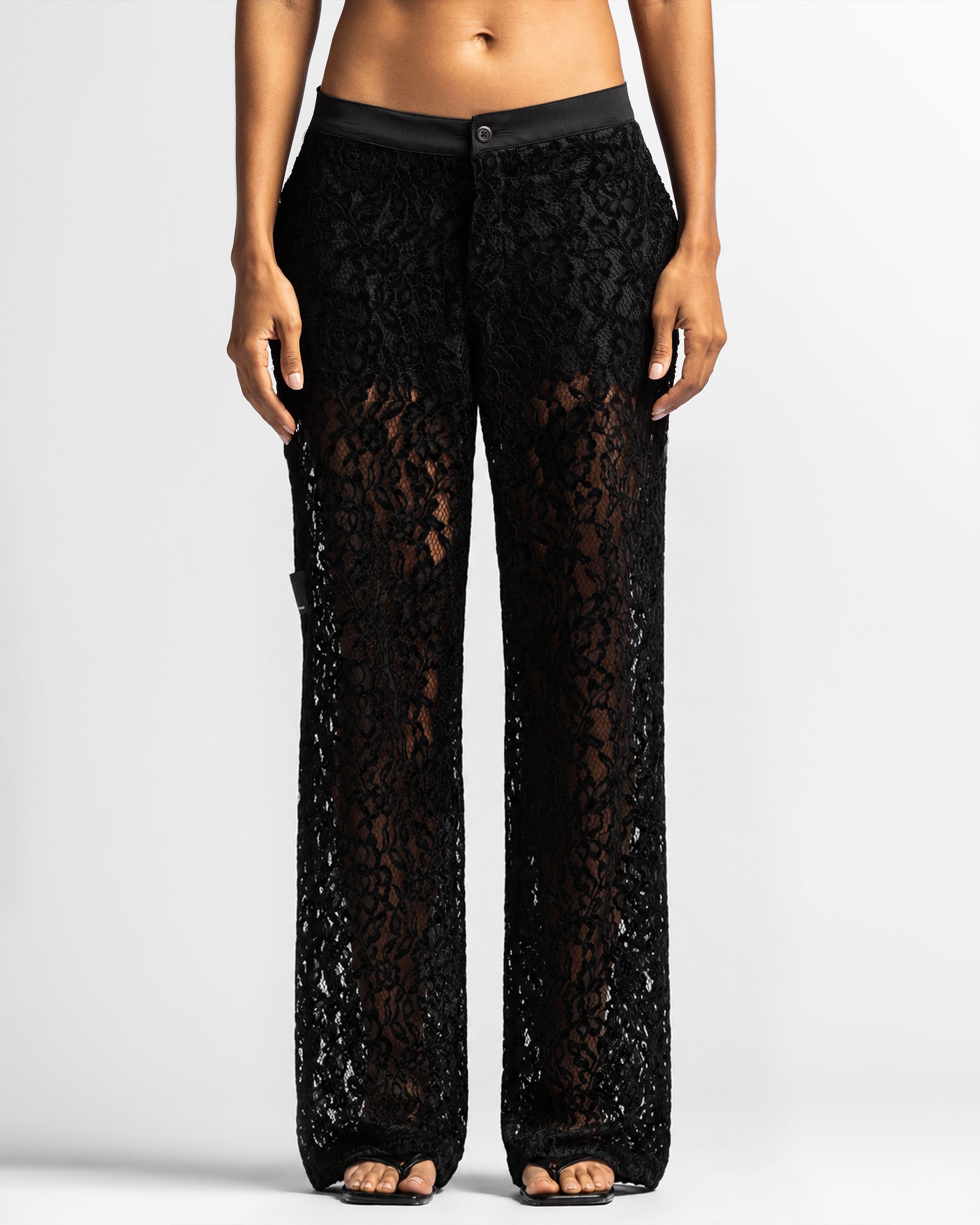 Lace Straight Pant Mujer