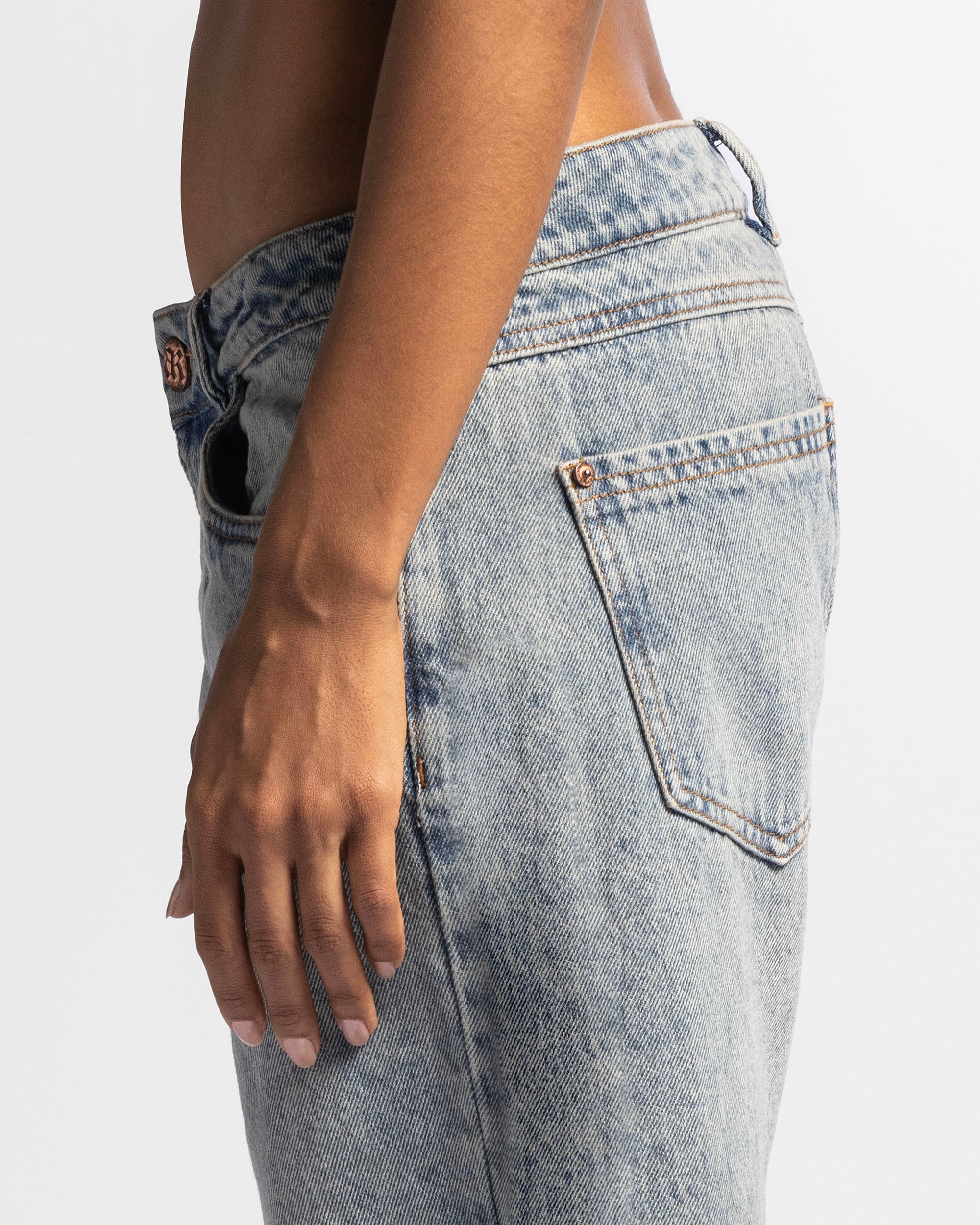 Washed Jean Azul Mujer