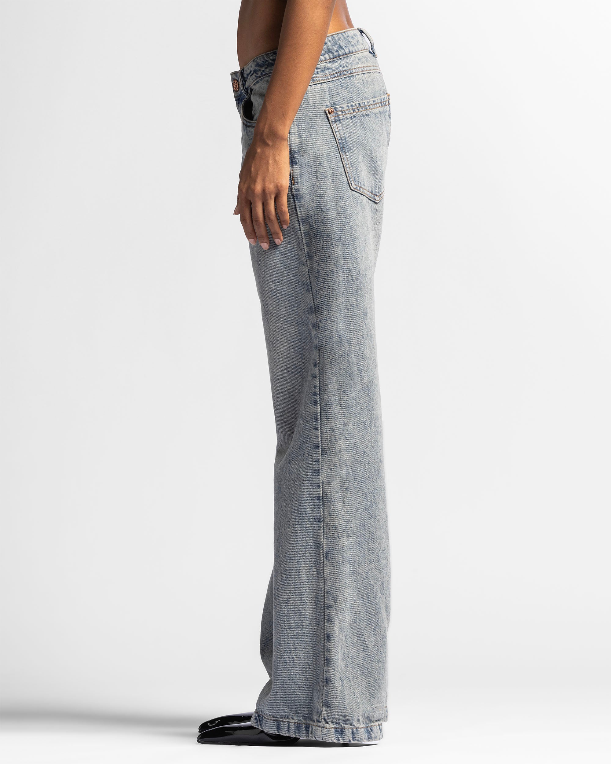 Washed Jean Azul Mujer