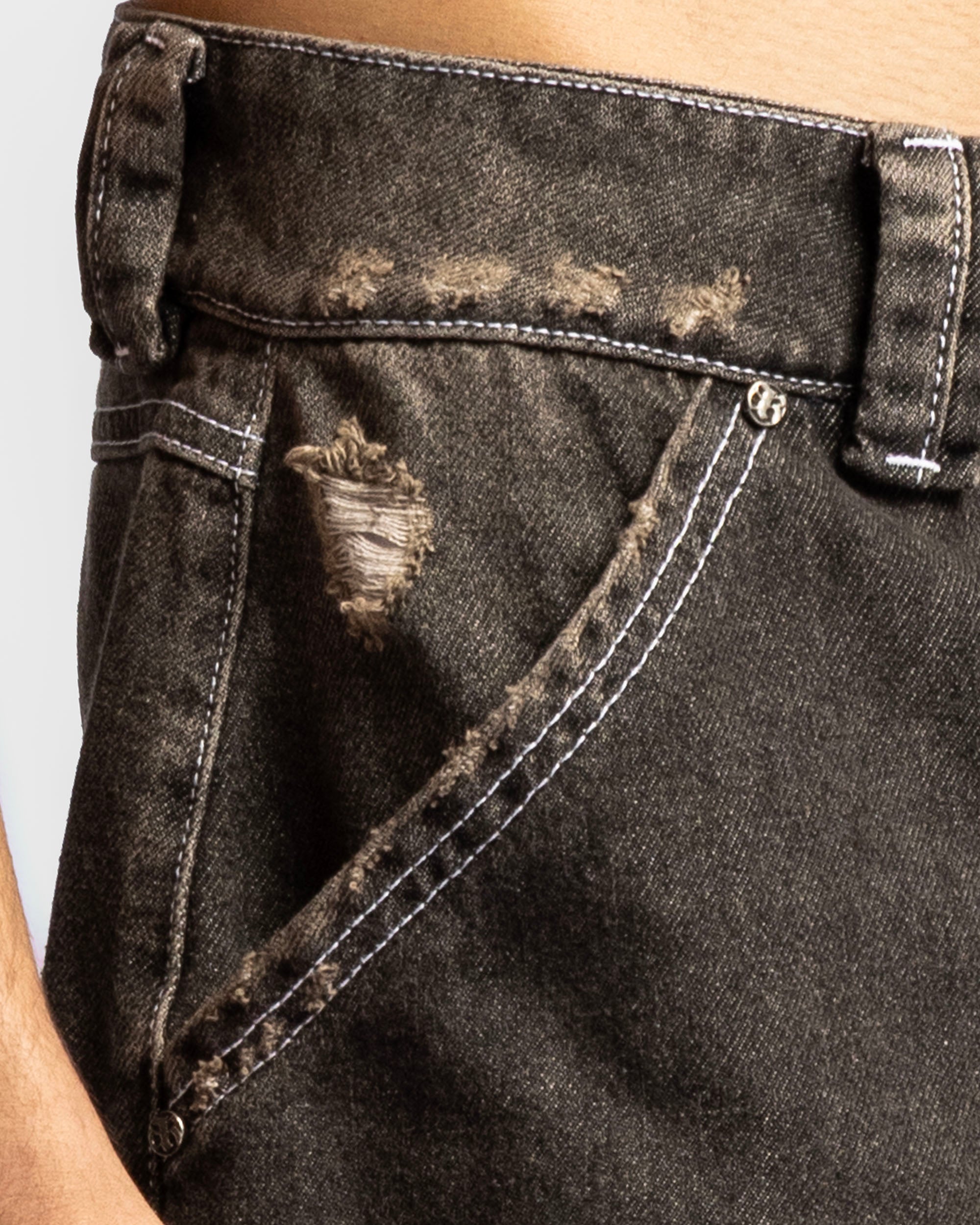 Jort Denim Negro Dirty Cafe
