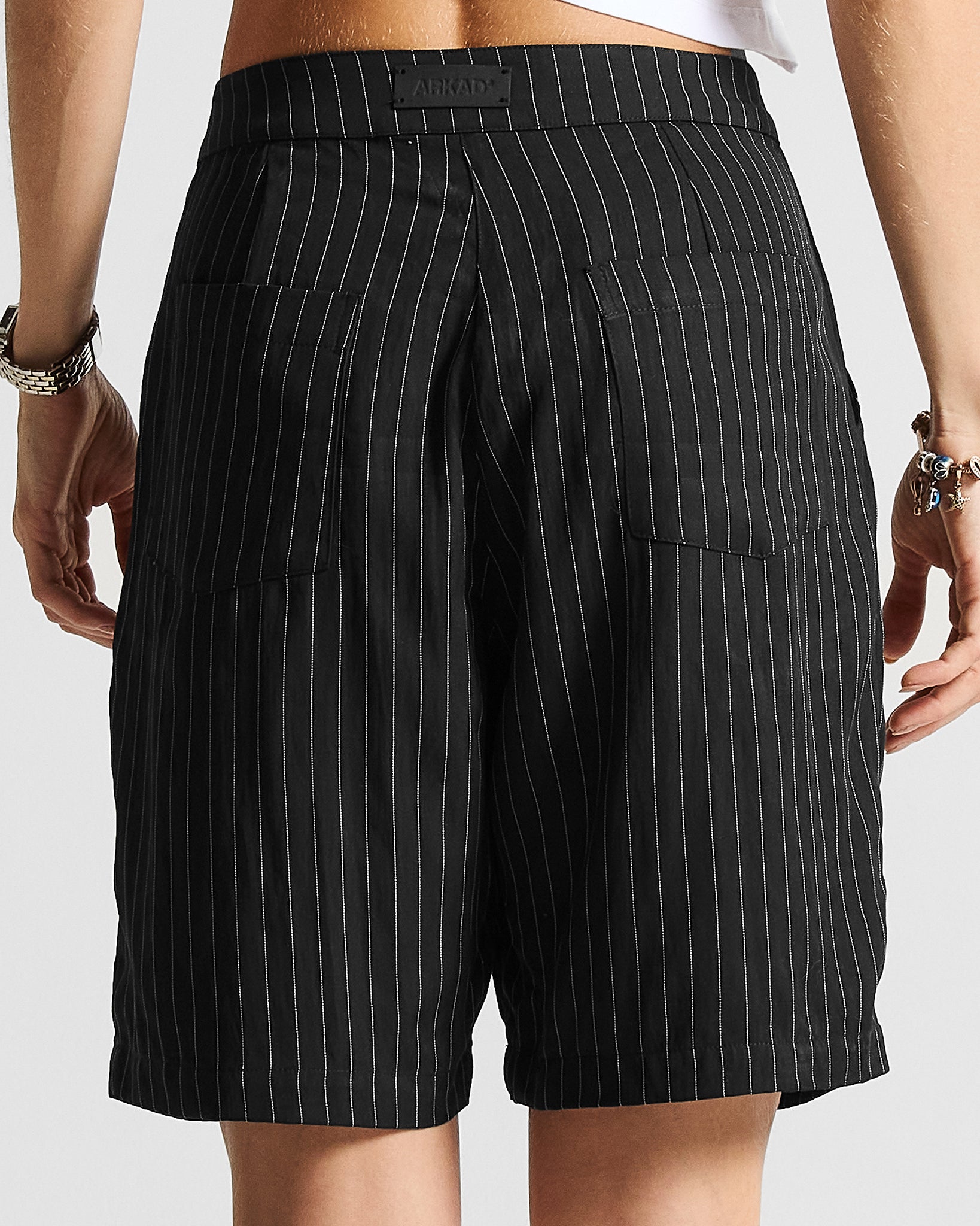Tailored Pintstripe Jort Mujer