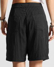 Tailored Pintstripe Jort Mujer