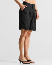 Tailored Pintstripe Jort Mujer