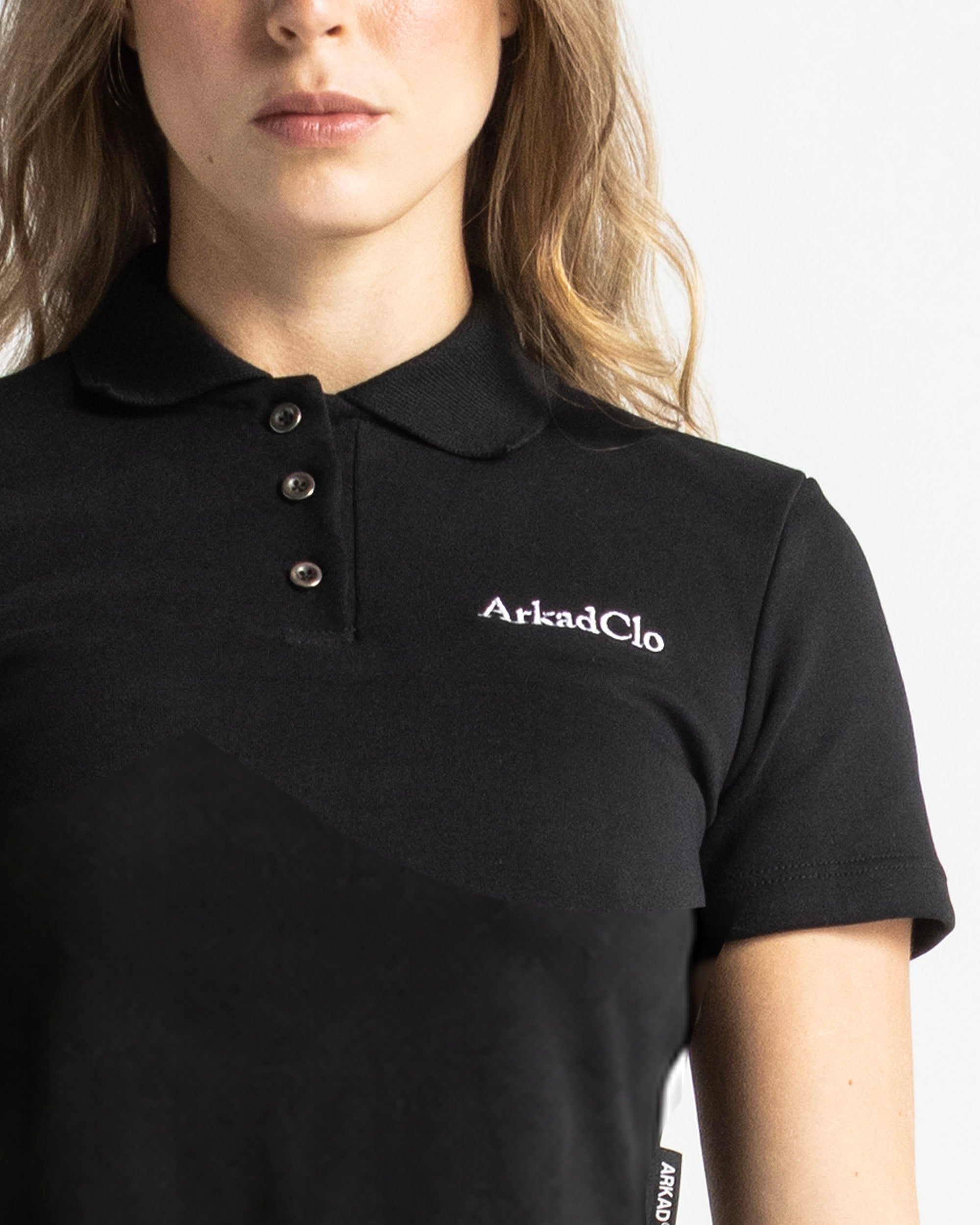 Cropped Polo Mujer Negro