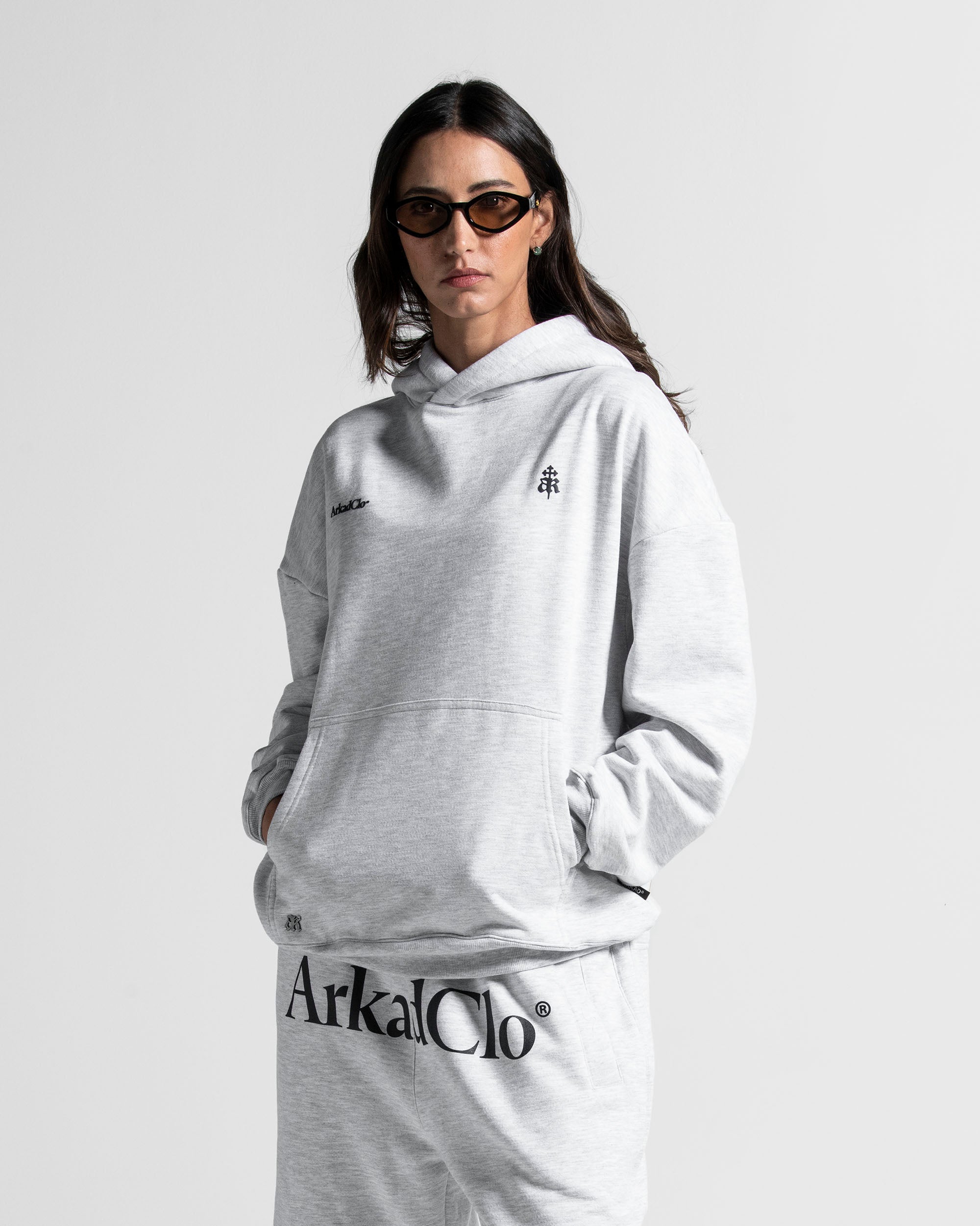 Hoodie Gris Paper Trail - Unisex