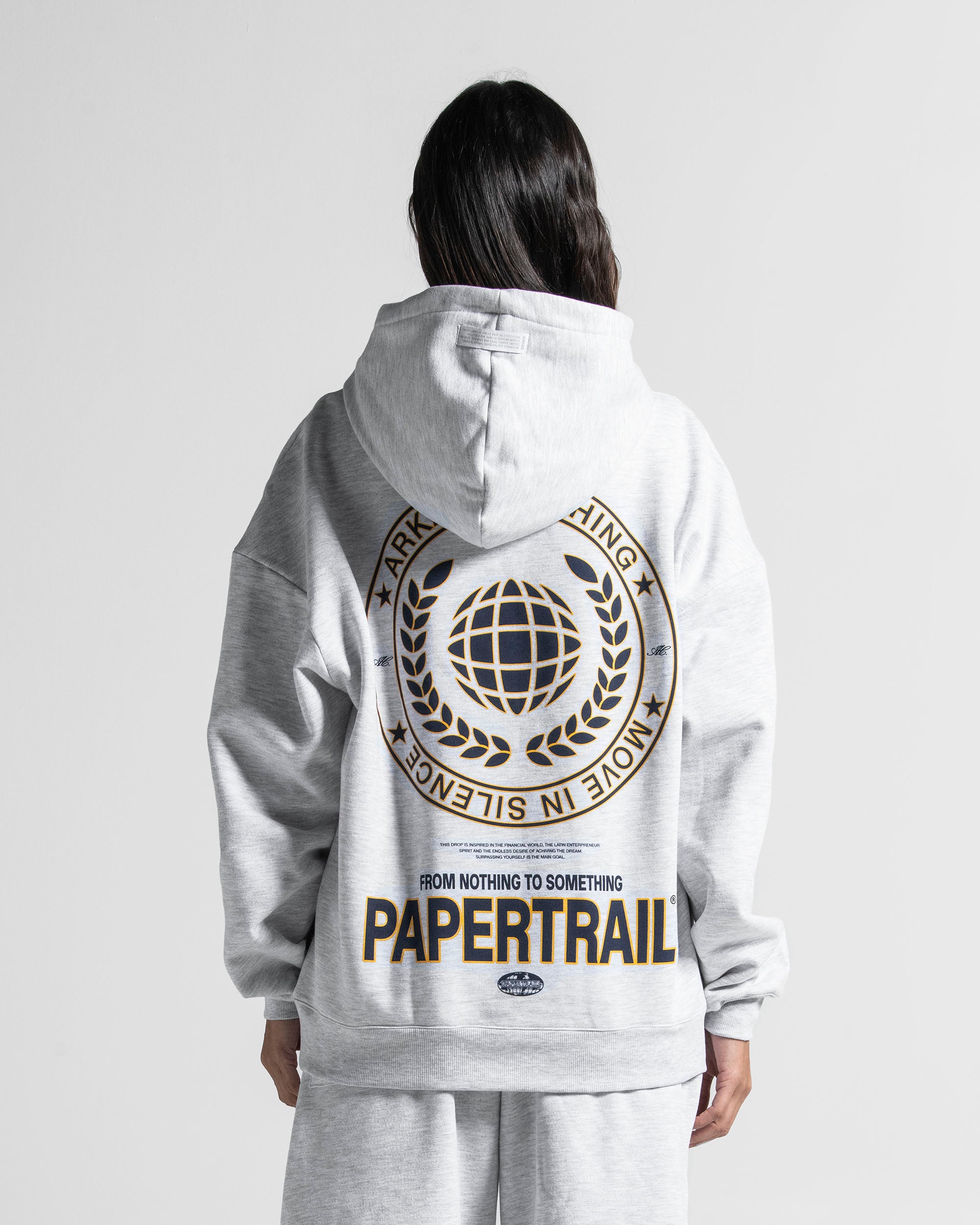 Hoodie Gris Paper Trail - Unisex