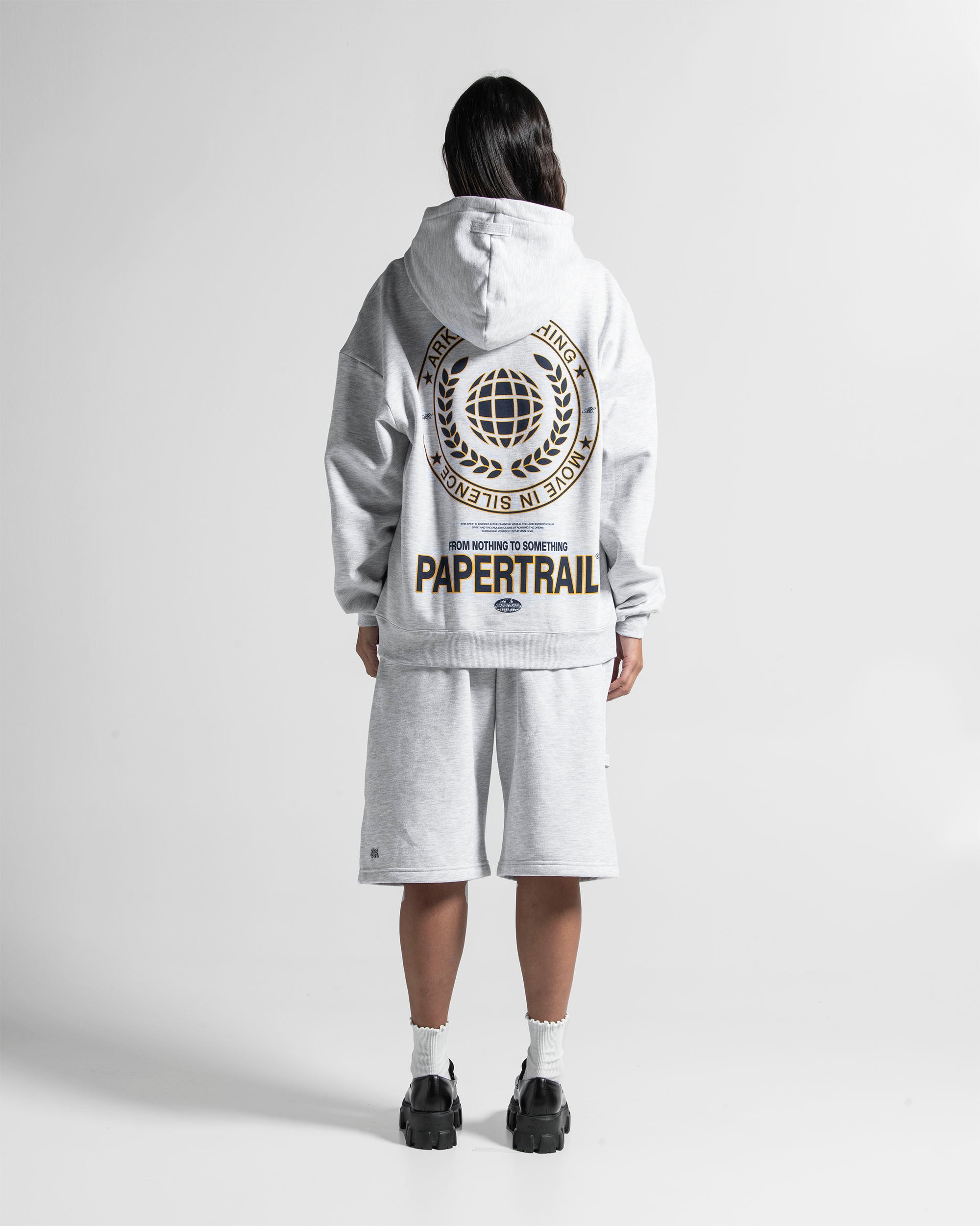 Hoodie Gris Paper Trail - Unisex