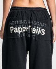 Sweatpant Paper Trail Negra - Unisex