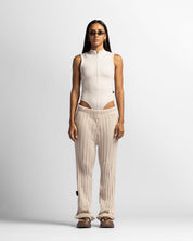 Zip Bodysuit Beige