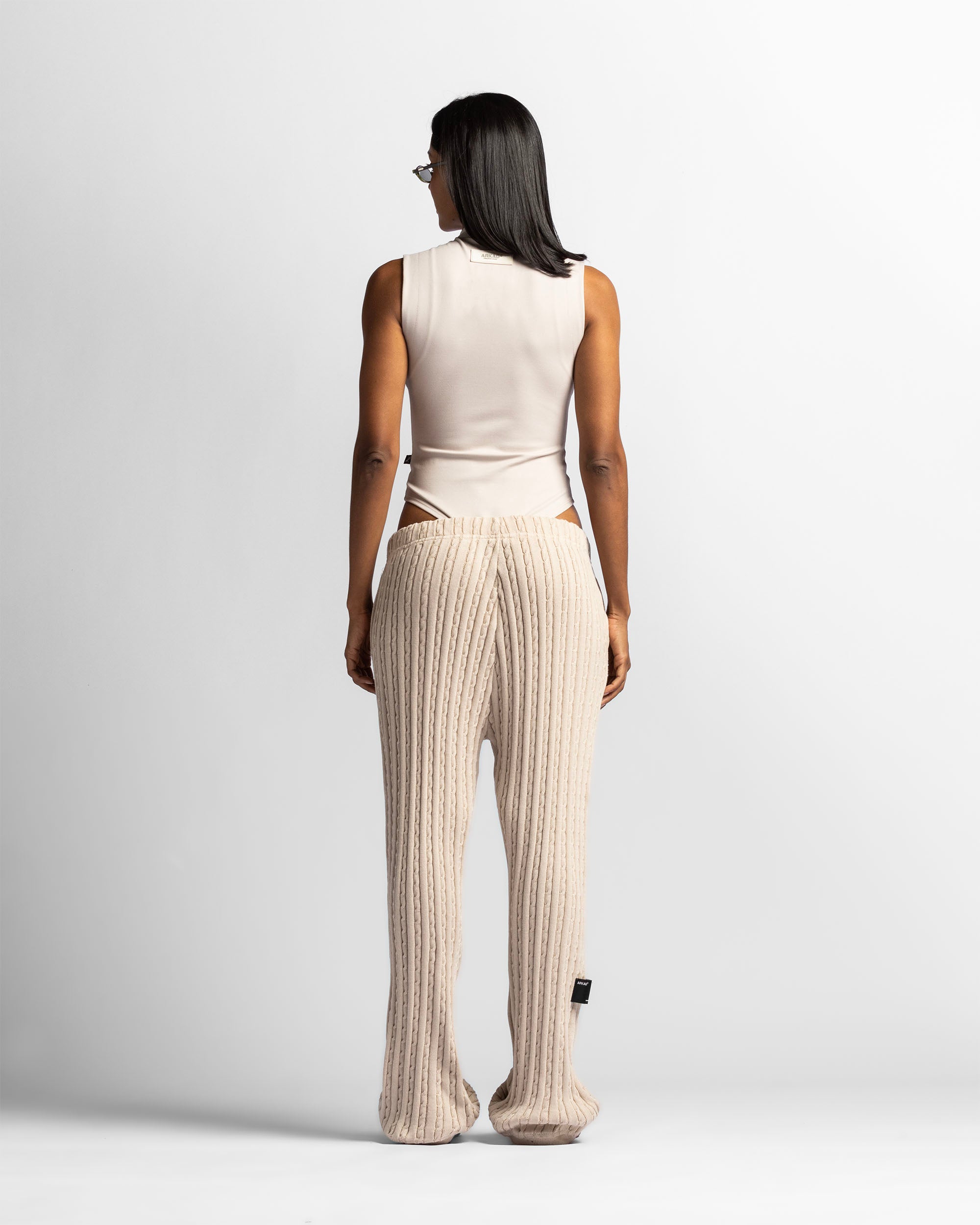 Zip Bodysuit Beige