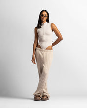 Zip Bodysuit Beige