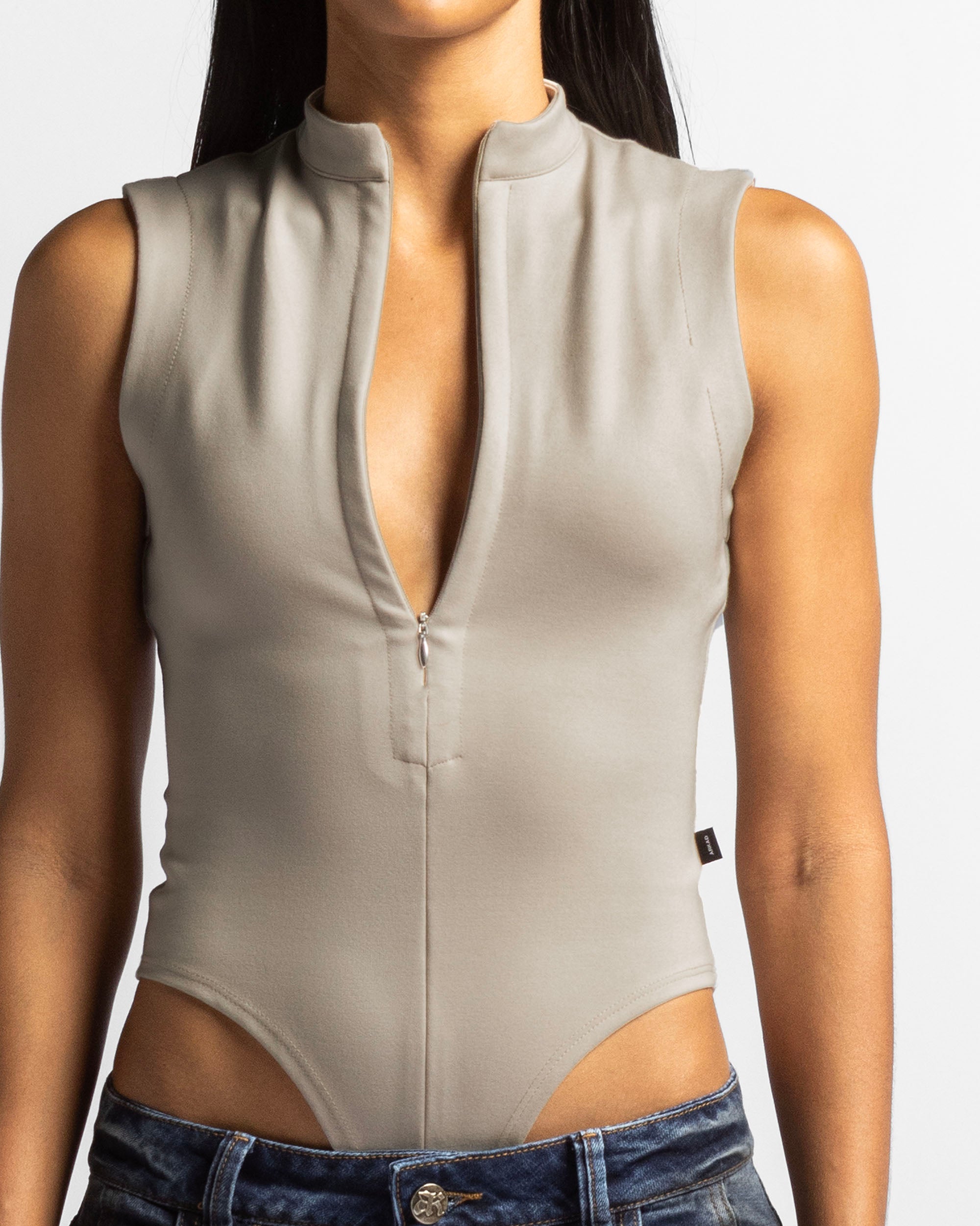 Bodysuit Cierre Gris