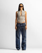 Bodysuit Cierre Gris