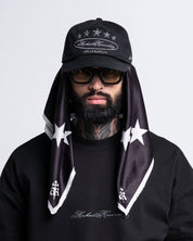 Gorra Cordón Negra Con Plateado Arkad Records