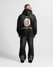 Washed Hoodie Negro Llaves