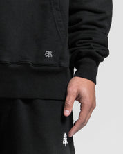 Washed Hoodie Negro Llaves