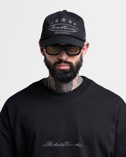 Gorra Cordón Negra Con Plateado Arkad Records