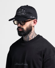 Gorra Cordón Negra Con Plateado Arkad Records