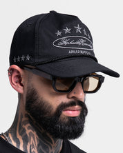 Gorra Cordón Negra Con Plateado Arkad Records