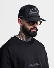 Gorra Cordón Negra Con Plateado Arkad Records