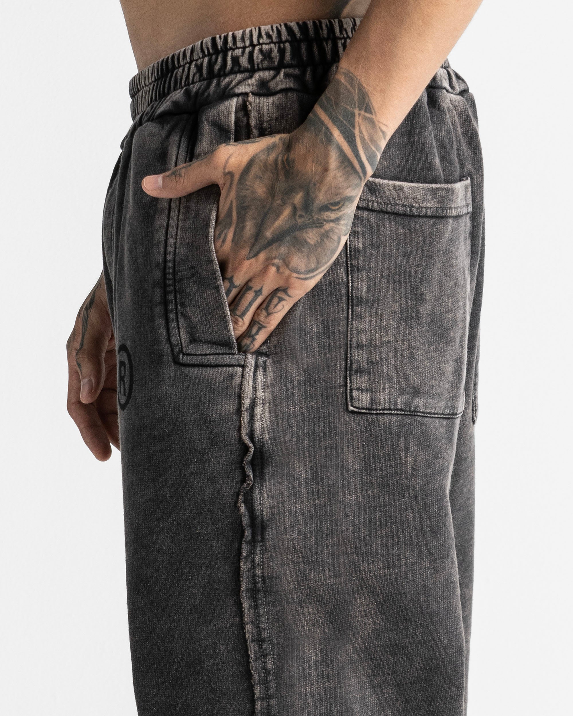 Washed Sweatpant Family Negra