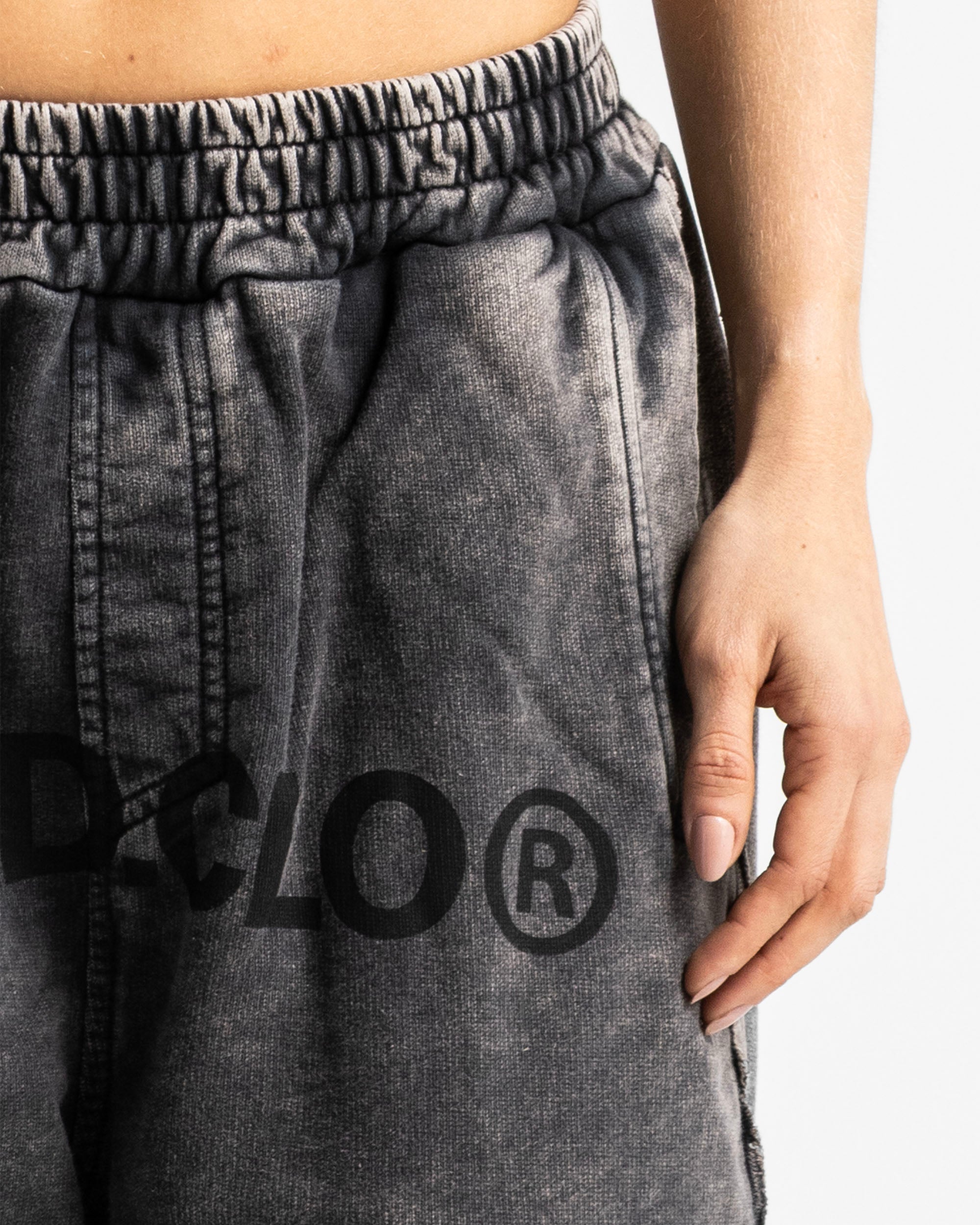 Washed Sweatpant Family Negra - Unisex