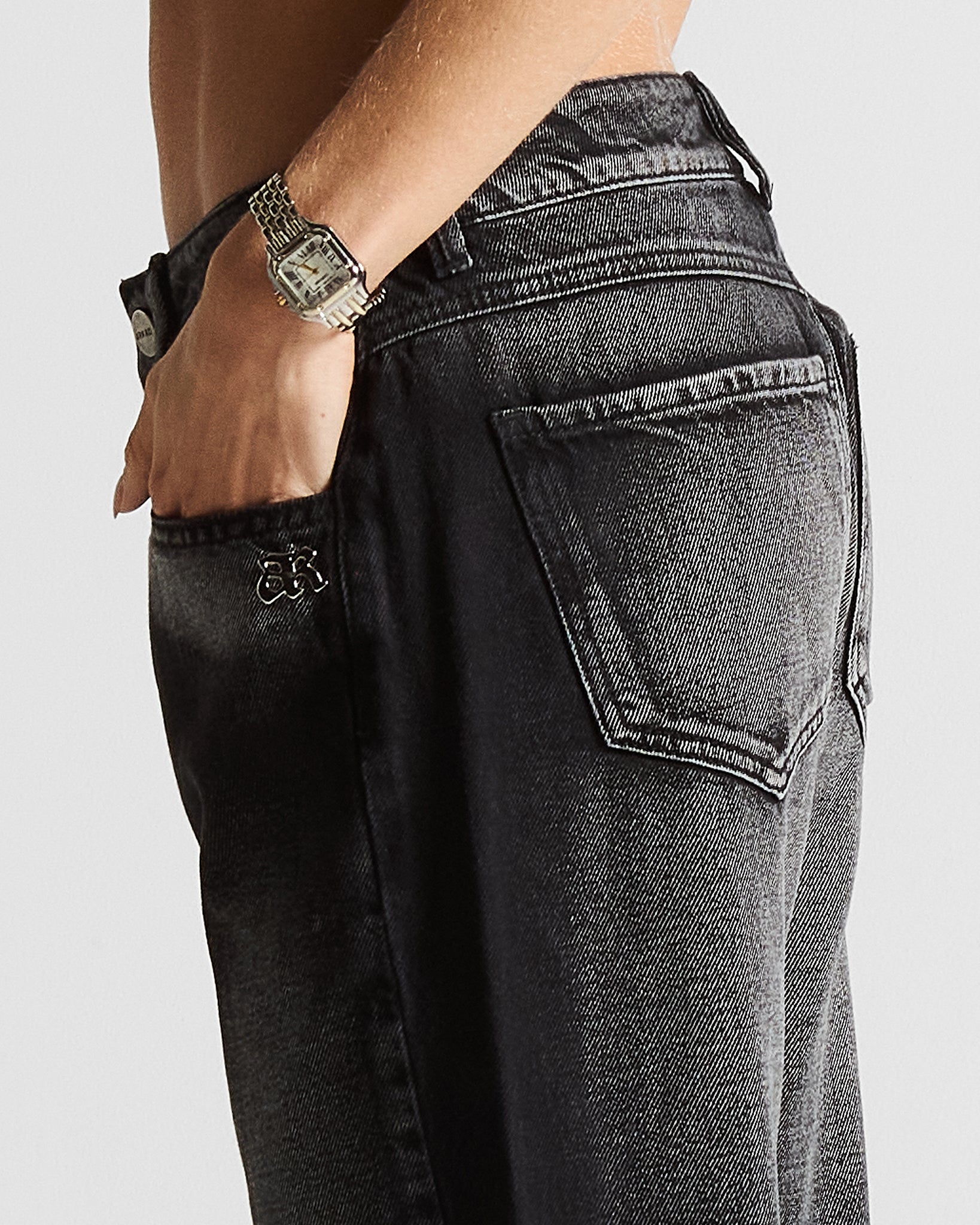 Low Rise Jean Negro Mujer