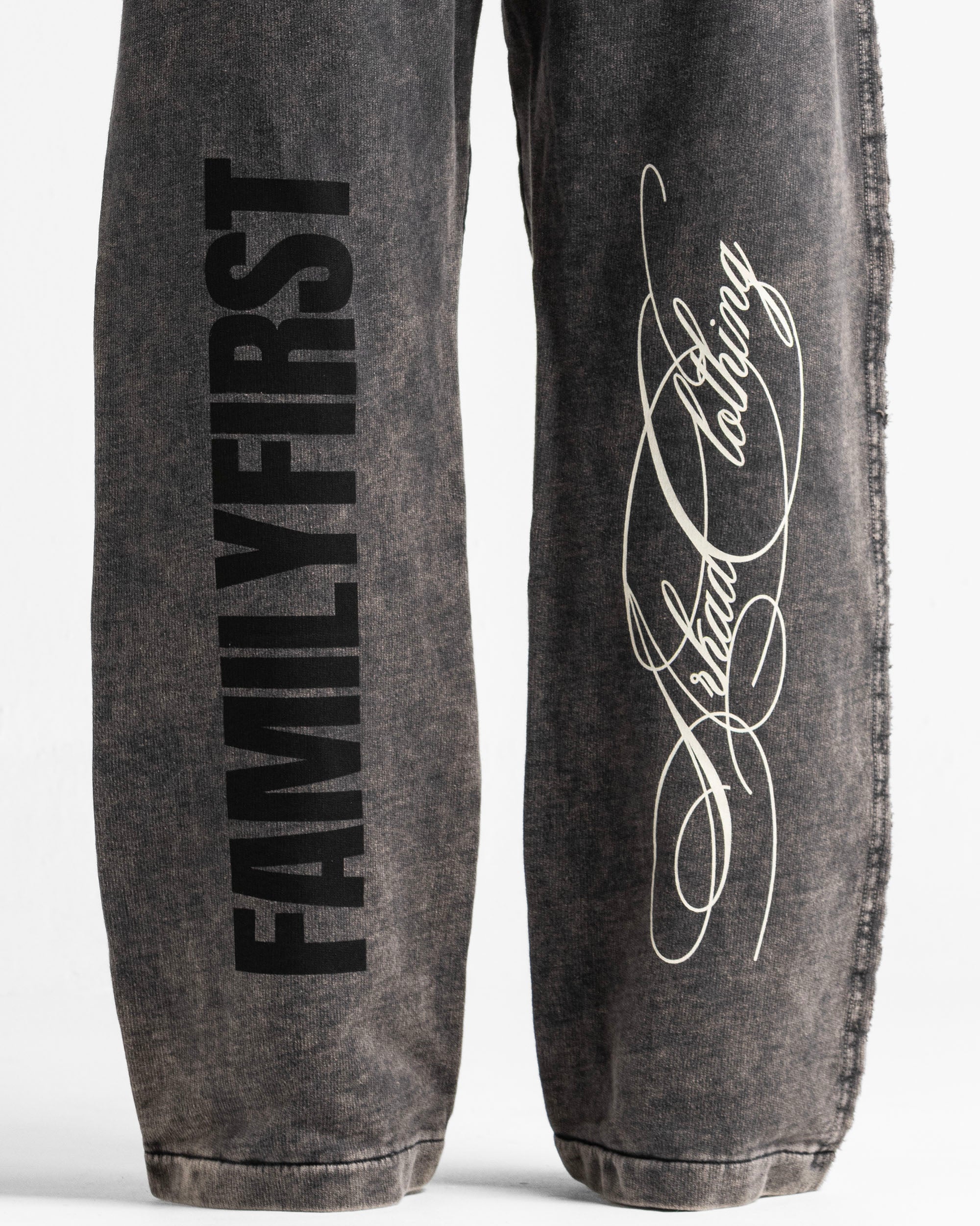 Washed Sweatpant Family Negra - Unisex