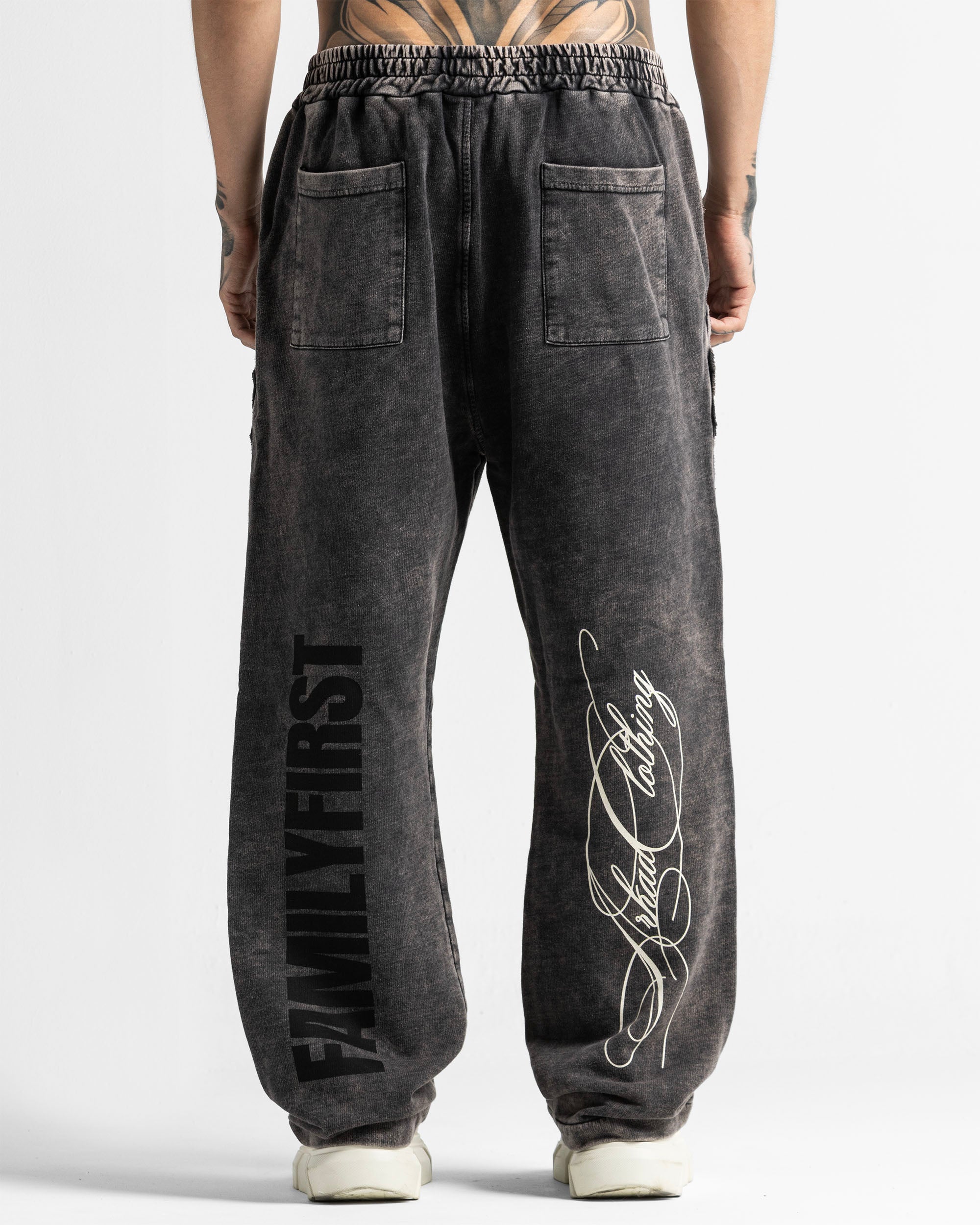Washed Sweatpant Family Negra