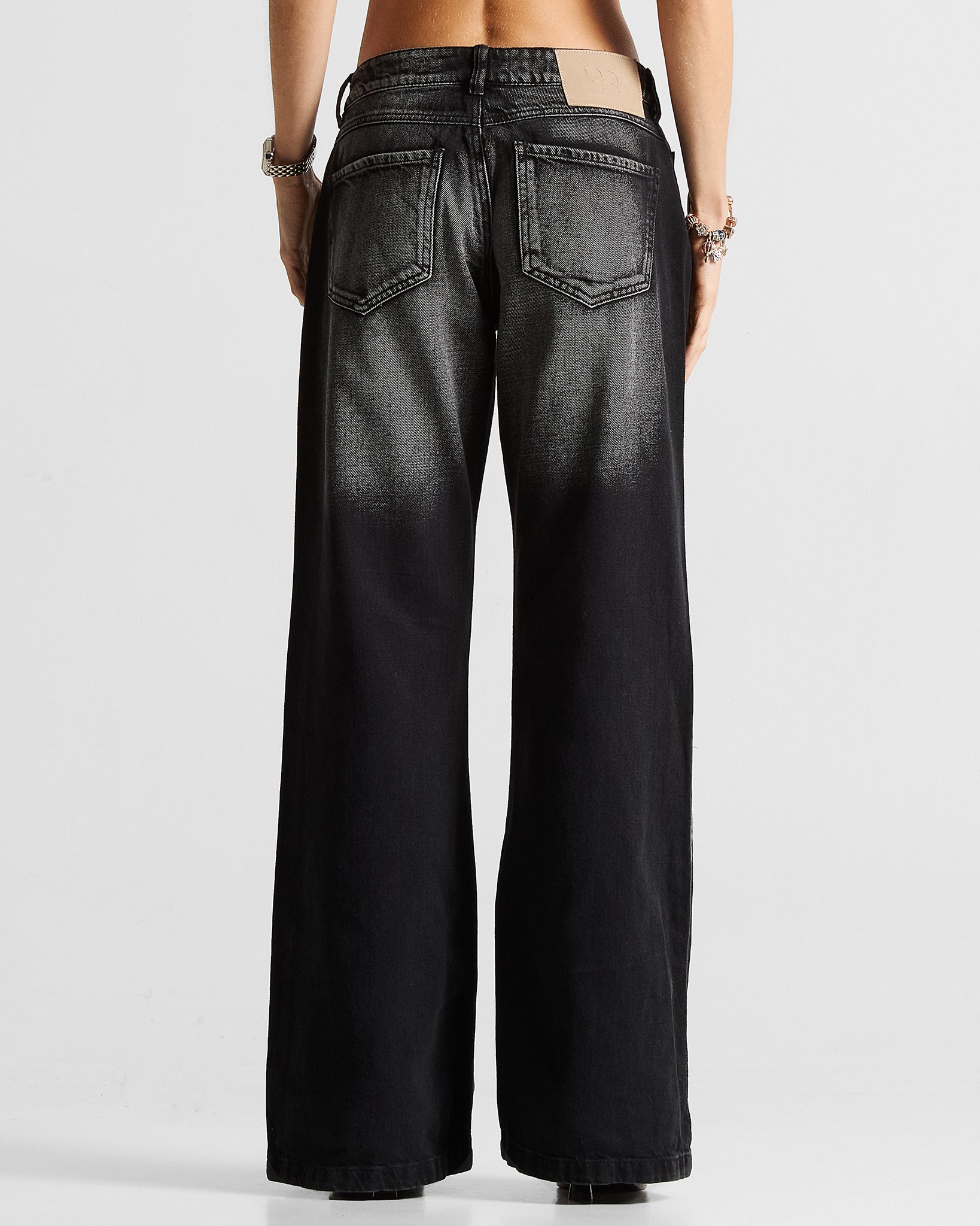 Low Rise Jean Negro Mujer