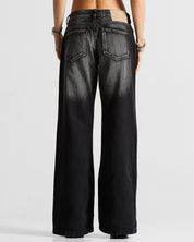 Low Rise Jean Negro Mujer