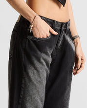 Low Rise Jean Negro Mujer
