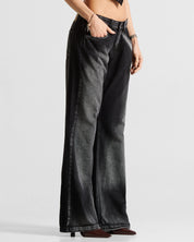 Low Rise Jean Negro Mujer