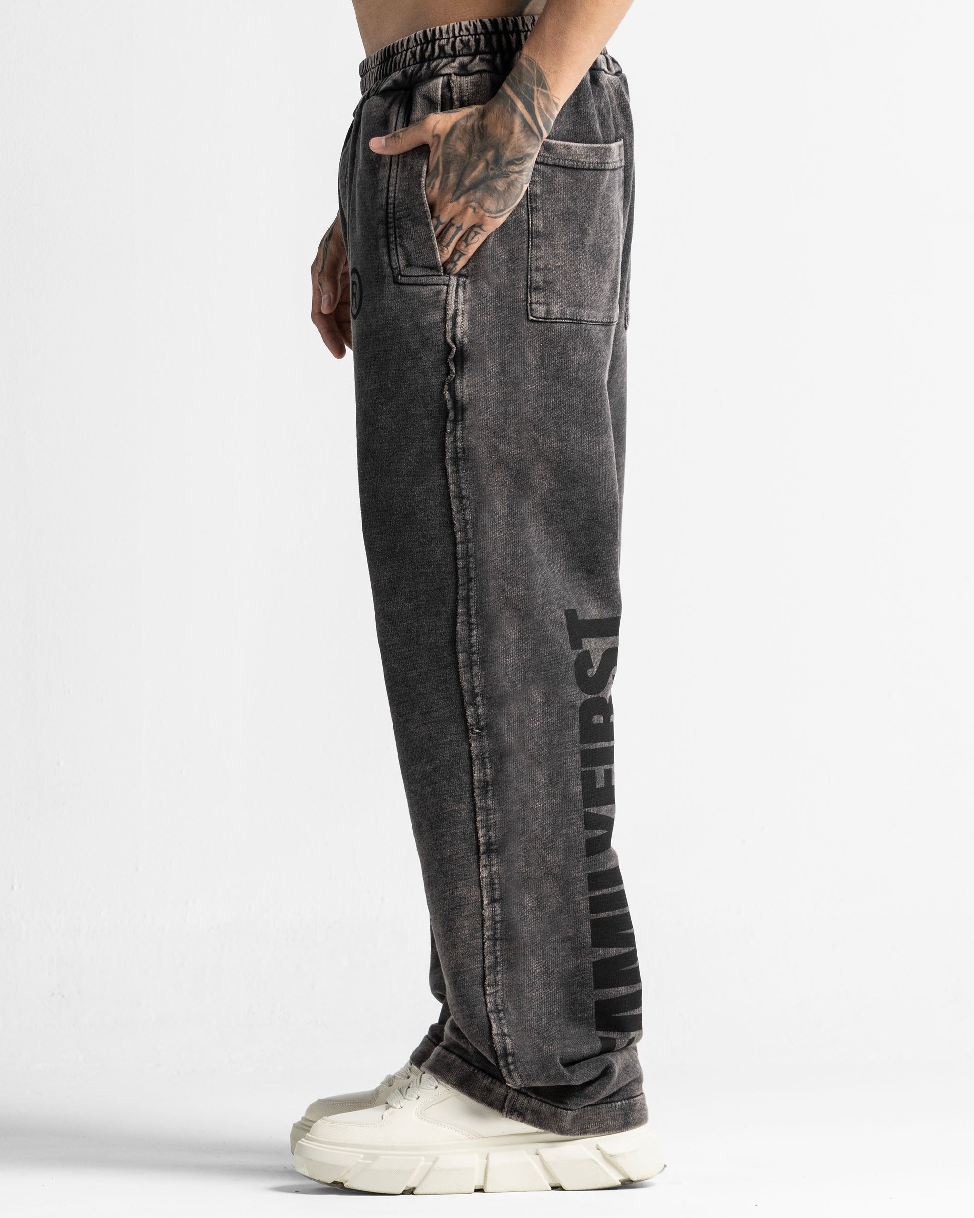 Washed Sweatpant Family Negra