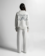 Knit Sweater Polo Blanco Con Azul - Unisex