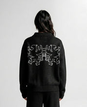 Knit Sweater Polo Negro Con Blanco - Unisex