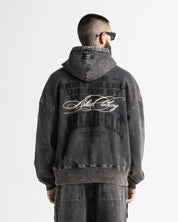 Washed Hoodie Family Negro