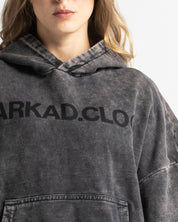 Washed Hoodie Family Negro - Unisex