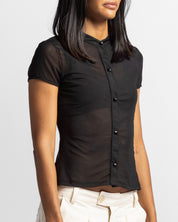 Camisa De Botones En Mesh
