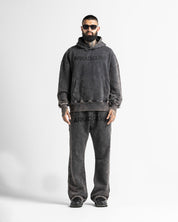 Washed Hoodie Family Negro