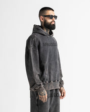 Washed Hoodie Family Negro