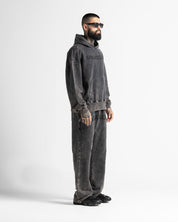 Washed Hoodie Family Negro
