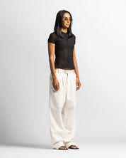 Camisa De Botones En Mesh