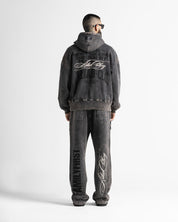 Washed Hoodie Family Negro