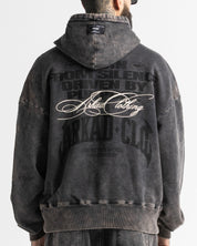 Washed Hoodie Family Negro