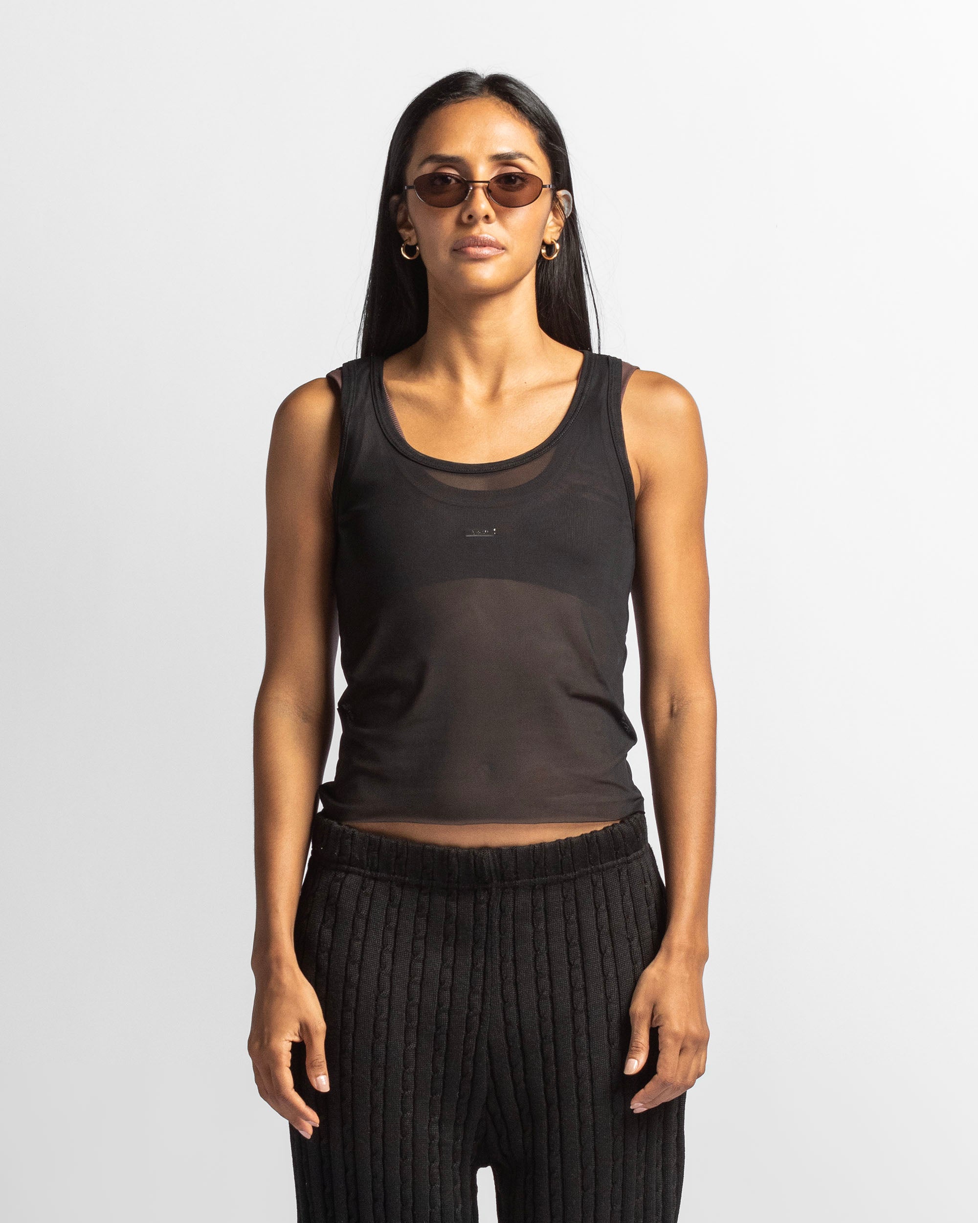 Mesh Tank Top - Negra
