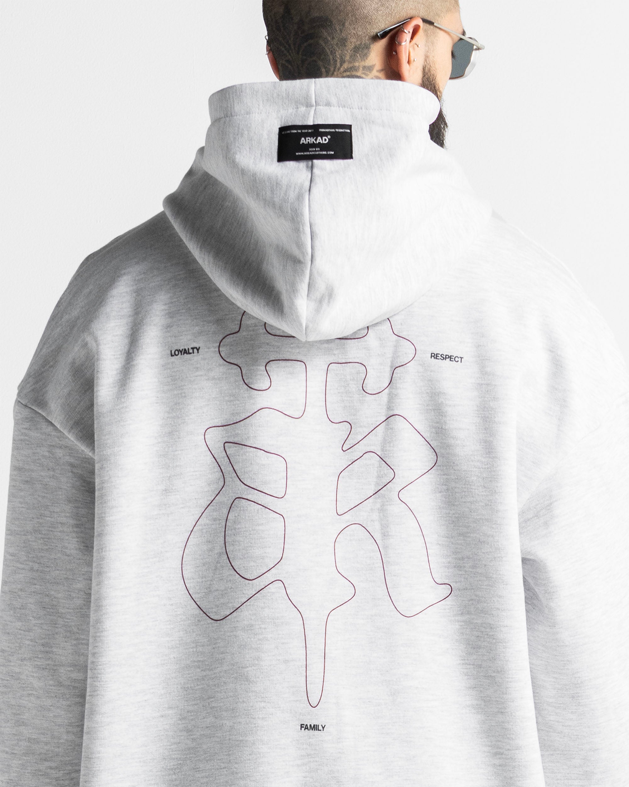 Hoodie Gris Jaspe Logo